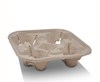 4 Cup Tray Eggshell BK-M-4 Cup Holder (3X100pkt=Ctn300)